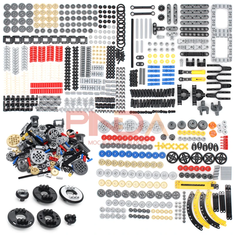 

Multi-style Gears Shaft Cross Axis Mixing Bulk Bricks Toys Accessories Wheels Car Building Brick Blocks Compatible with Technica
