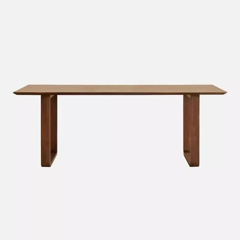 North American black walnut large board dining table antique all solid wood desk living room rectangular household log workbench