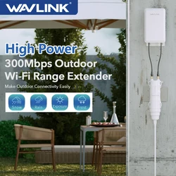 Wavlink High Power 300Mbps Outdoor WiFi Long Range Extender 2.4G Wifi AP/Repeater/Router CPE Kit POE Wi Fi Singal Booster 1.5KM