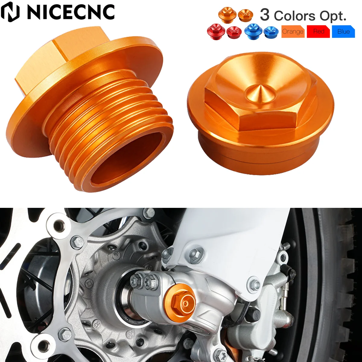 

For KTM XCW EXC 300 EXCF 500 450 400 350 300 250 200 150 125 SX XC F TPi 6Days 2016-2023 M20XP1.5 Front Axle Shaft Lock Nuts Rim