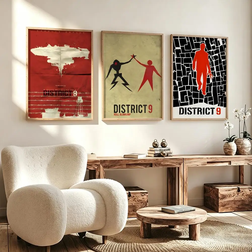 Modern Aesthetic Wall Art Poster movie District 9 Poster for Office Home Decor Interior Large Wall Picture Print