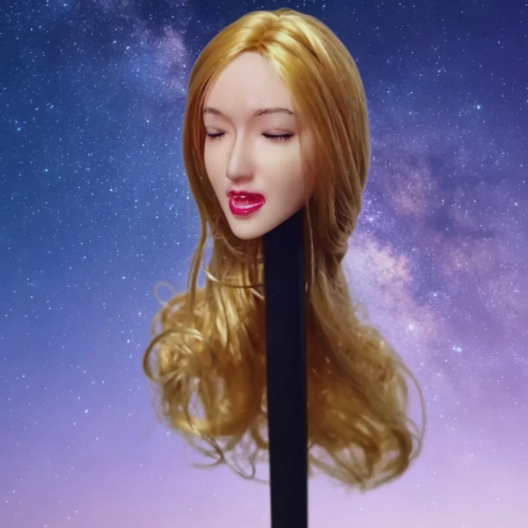 

1/6 Beauty Movie Actor Head Sculpt Blonde curls Long Hair women For 12inch TBleague Phicen Action Figure Model toys
