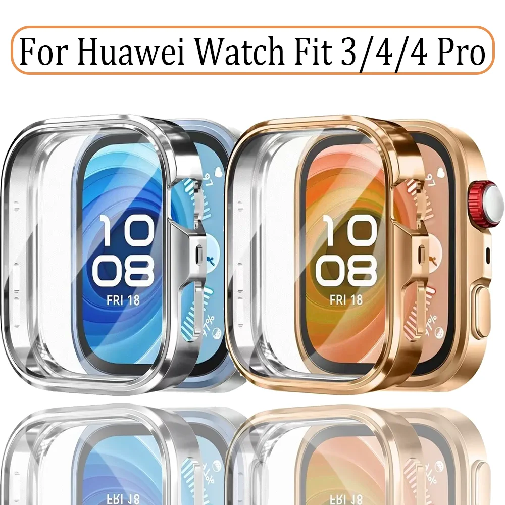 TPU Full Soft Cover For Huawei Watch Fit 4 Pro Smartwatch Screen Anti-fall Shell Huawei Watch Fit 4/3 Accessories Protector Case