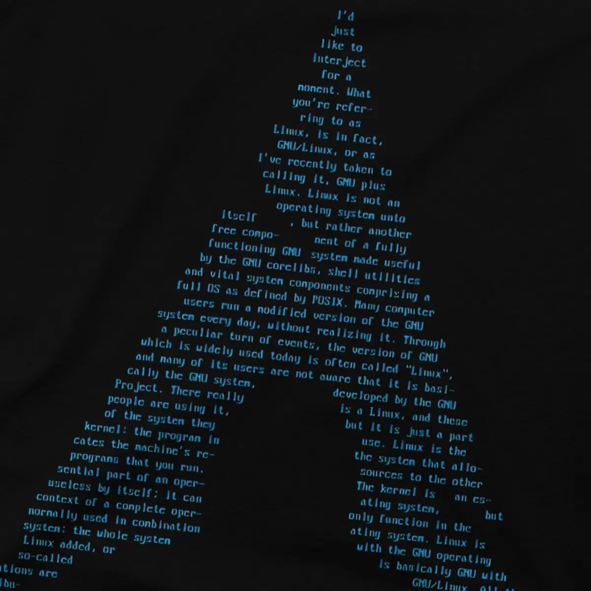 Cool Arch GNU Linux Richard Stallman Interject Copy Pasta T-Shirts Men Round Neck Cotton T Shirts Linux Short Tees Gift Tops