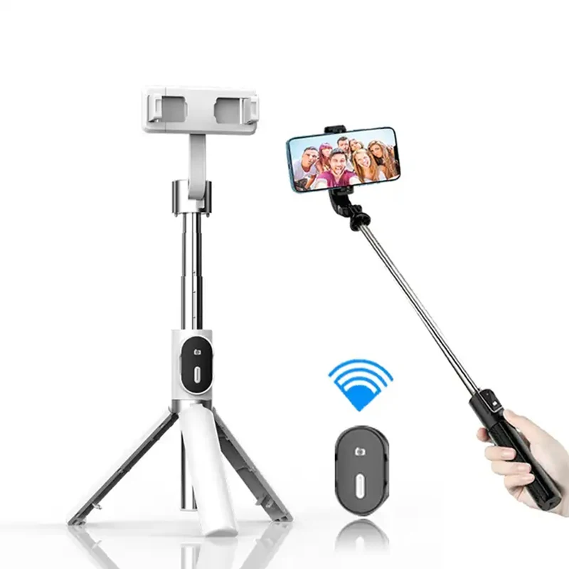 Portable Wireless Bluetooth Selfie Stick Tripod with 2 Fill Light Foldable Mini Phone Stand Holder Tripod for Mobile Smartphone