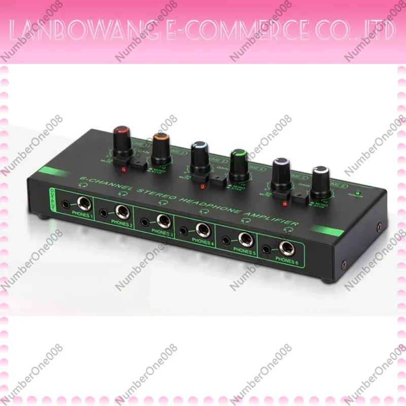 

Audio Mixer Combiner, One-quarter Microphone Distribution 2 in 8 Out 6.5 Stereo Isolation Cable 3.5 Multi-channel
