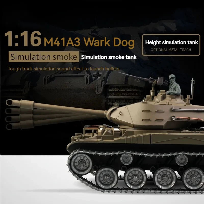 รถถังของเล่นบังคับวิทยุ Hot Heng Long 3839-1 รุ่นจำลองการแข่งขัน น้ำหนักเบา ของขวัญรถถังต่อสู้อเนกประสงค์ รถของเล่นต่อสู้