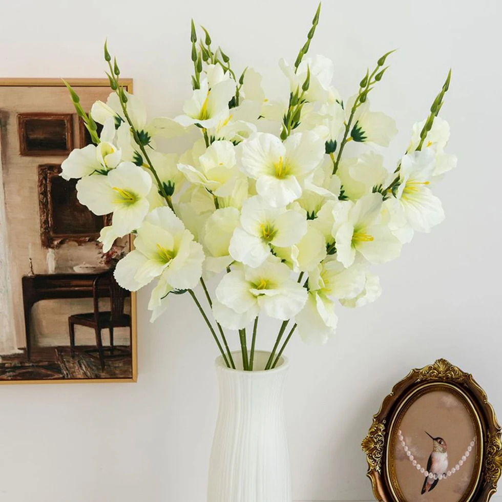 العثة الاصطناعية السحلية زهور الزفاف جدار المنزل السنة الجديدة ديكور زخرفة باقة الزفاف خلفية ترتيب فني داخلي #1