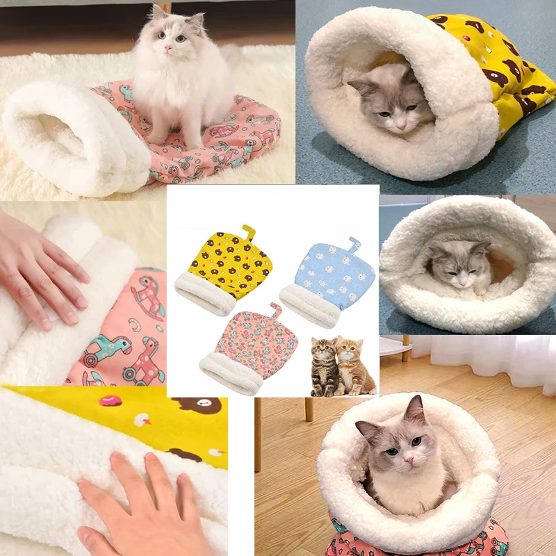 

Tunnel Cat Nest Dog Nest Four Seasons Universal Warm Closed Cat Bed Pet Supplies Cartoon Cat Nest Mat Pet Mat Pet Sleeping Bag