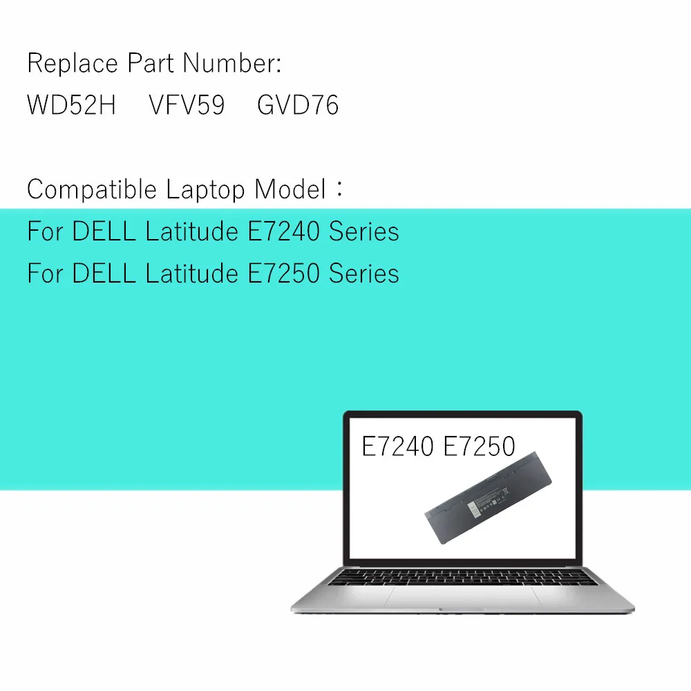 11.1V 31WH Laptop battery For Dell Latitude E7250 E7240 451-BBFW KWFFN J31N7 451-BBFX GVD76 HJ8KP NCVF0