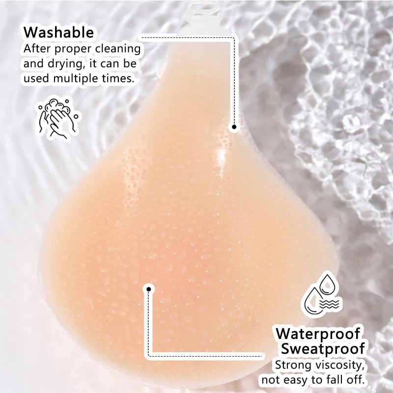 Silikonová neviditelná podprsenka FINETOO s ramenním popruhem, zvedací kryt bradavek, opakovaně použitelný lepicí kryt prsou, pro šaty s odhaleným zadkem - náhled 5