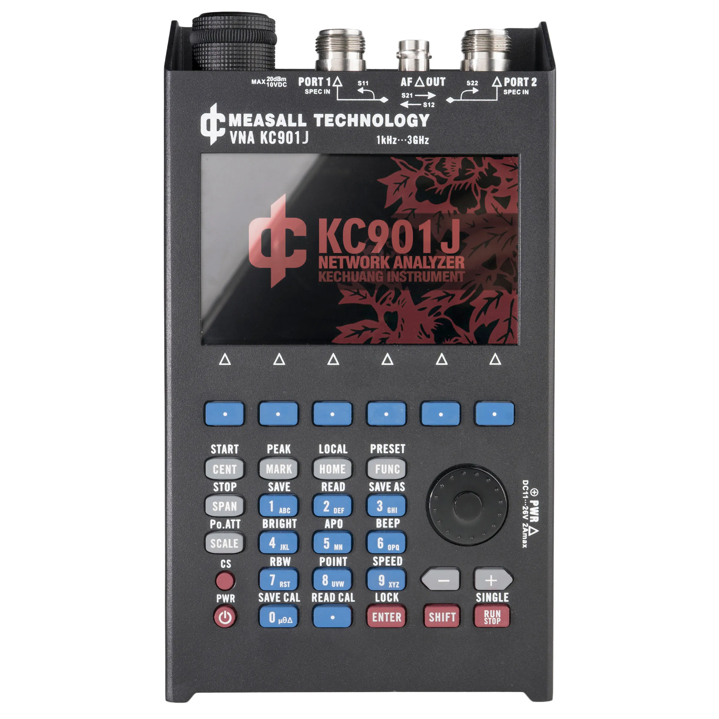 3GHz handheld antenna analyzer spectrum signal source field strength fault location KC901J vector network analyzer