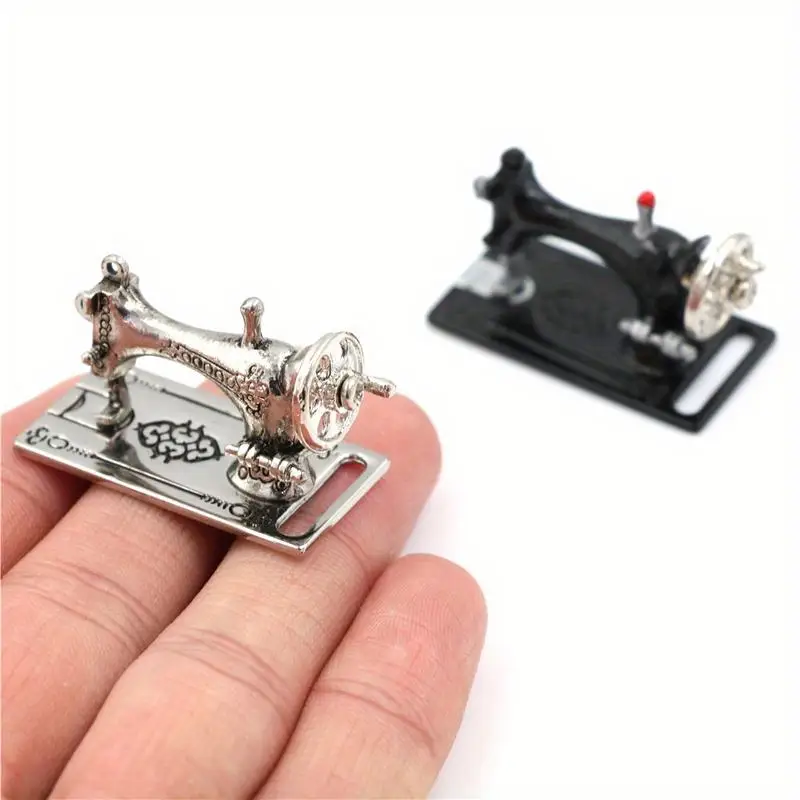 Mikro-Landschafts-Nähmaschine aus Metall, Miniatur im Maßstab 1:12, Dekoration, 3,5 cm