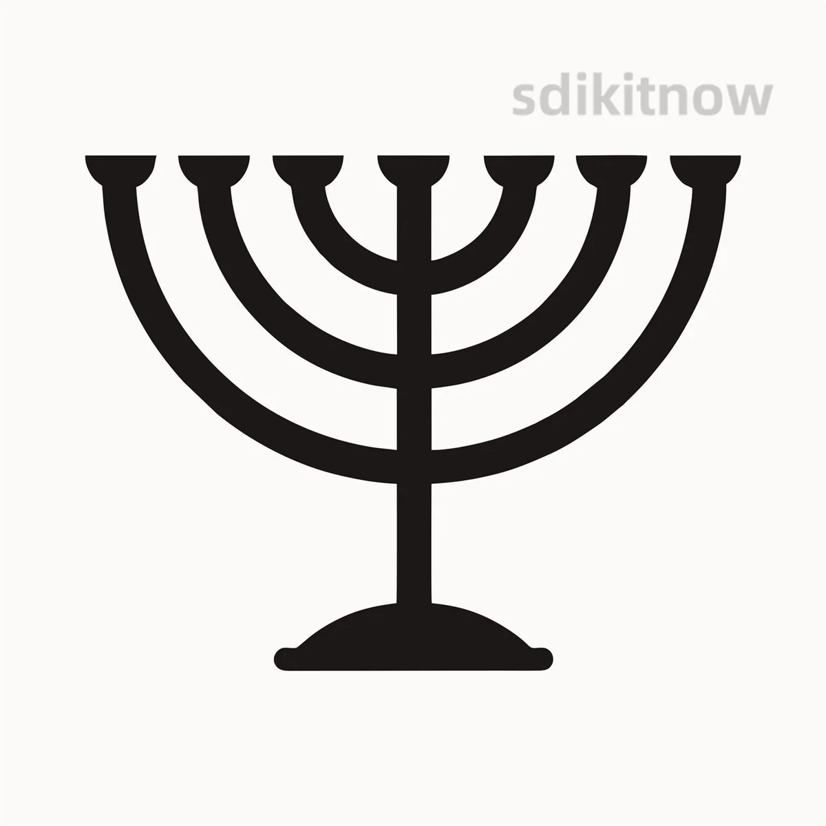 Menorah Jewish Seven Candlesticks Symbol Car Door Window Wall Decal Waterproof Vinyl Bumper Sticker Religious Sign Decoration