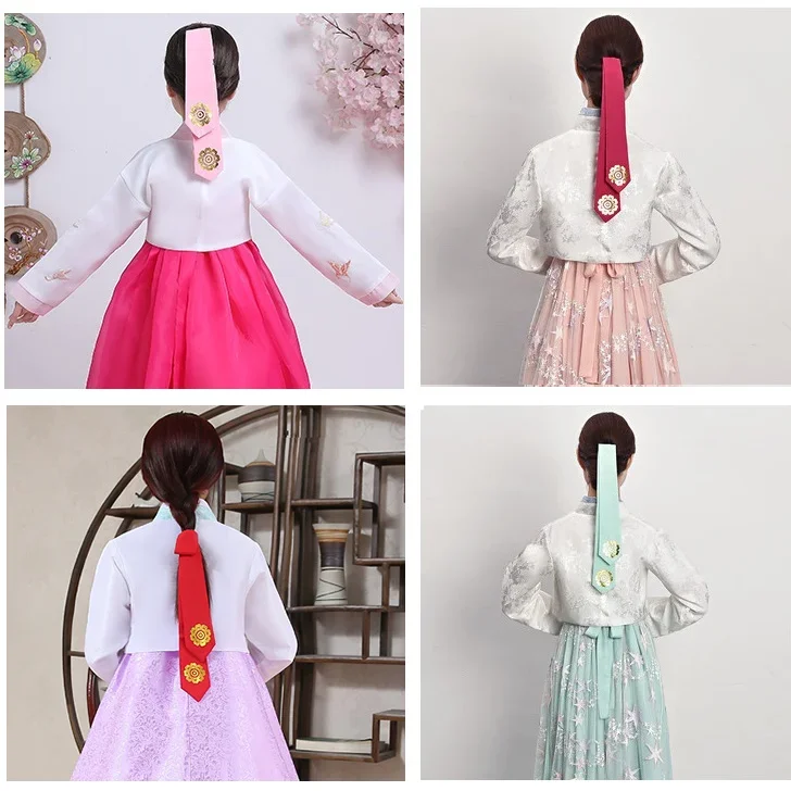 Traditional Korean Court Hanbok Headwear Accessories Women Hairpin Korea Wedding Ribbon Hairpin Classical