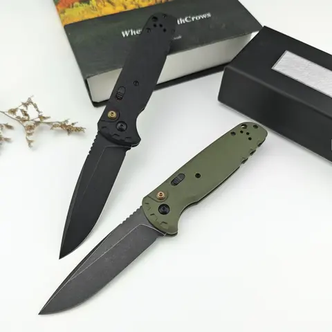 BM 4300 Folding Knife G10 Handle Wilderness Exploration, Hunting, Camp Survival, Ergonomic Handle, EDC Multi-functional Knives
