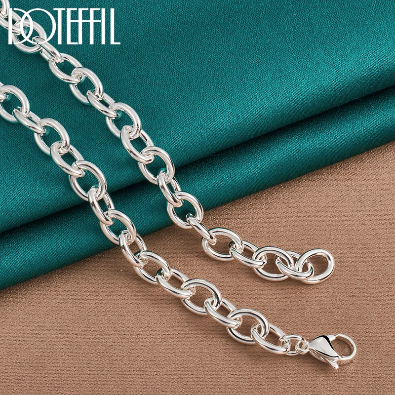 DOTEFFIL 925 Sterling Silver podwójne serce wisiorek 18 Cal łańcuszek naszyjnik dla kobiet ślub zaręczyny biżuteria — zdjęcie 5