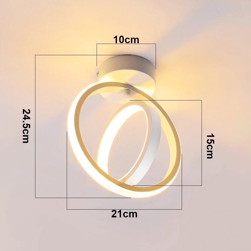 LED-plafondlamp moderne stijl geometrische vorm gangpad gang licht wandlamp keuken / slaapkamer verlichting 110V wit / warm licht