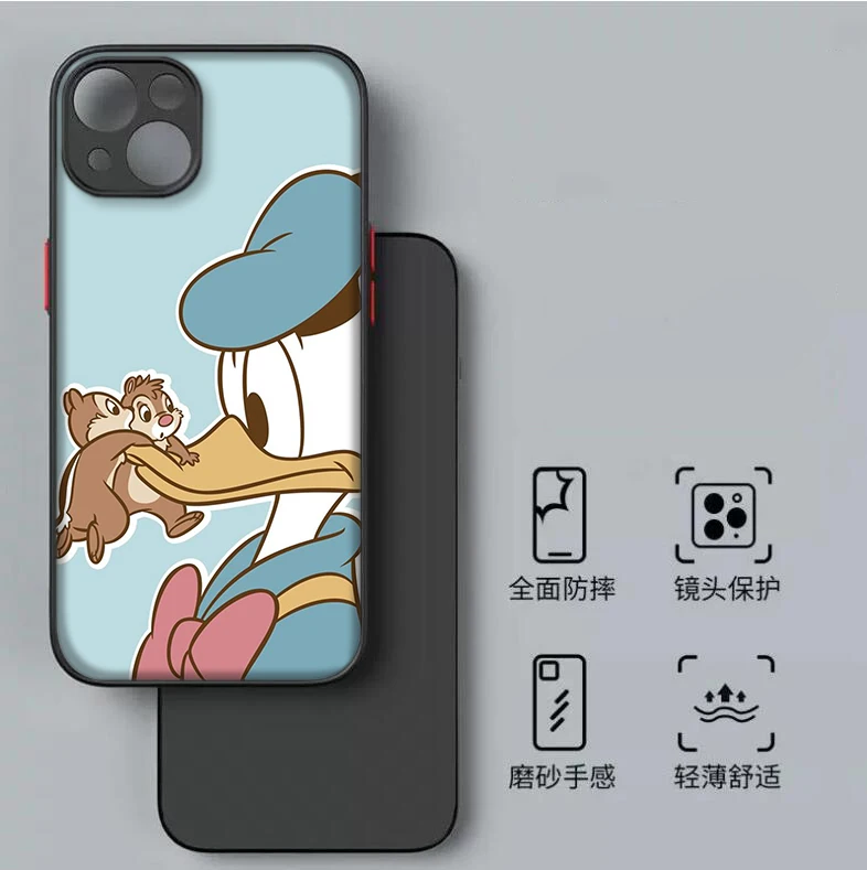 T87 Donald Duck Paar Schutz linse Softcase für iPhone 15 14 plus 13 12 11 x xs xr pro max mini 8 7 plus