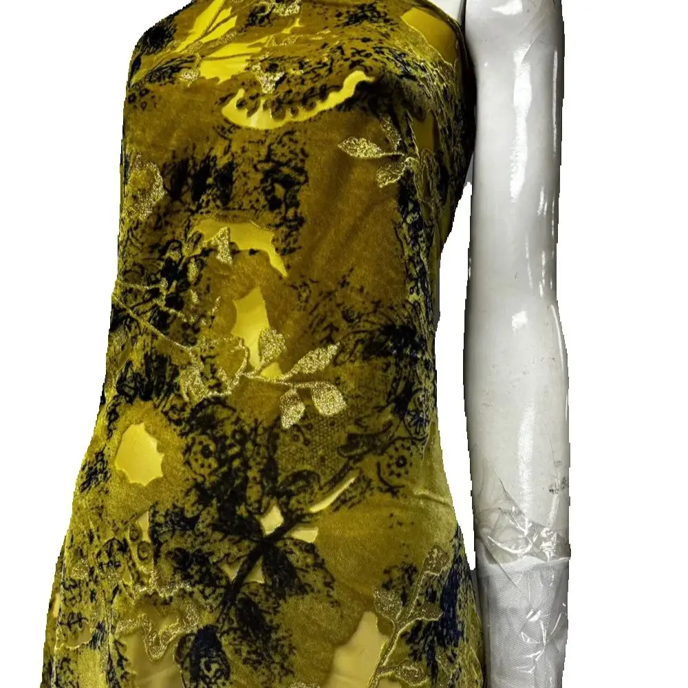 

Вельветовое шелковое африканское кружево 2025: высококачественный вискозный шелк, вельветовый тюль, французское кружево для женских вечерних платьев, 3 ярда