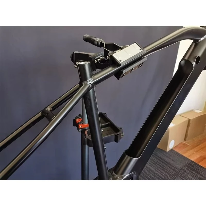Electric Bicycle Frame for M420 Mid Motor Trekking Bike Frame Aluminum Alloy 27.5'' Wheel Li-ion Battery Alienozo TB-100 2