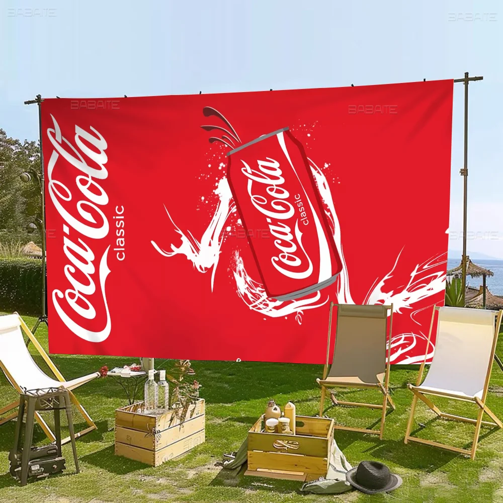 C-Coca-C-Cola Colorful Flag Wall Hanging Bohemian Wall Banner Mandala Indoor Art Decor