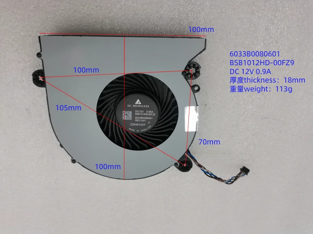 Ventilador para hp 24-k052wcn Tpc-i03724 Fcn Fnaj Dc12v 1.0a 6033b0080502 Dfs240012a80t Novo