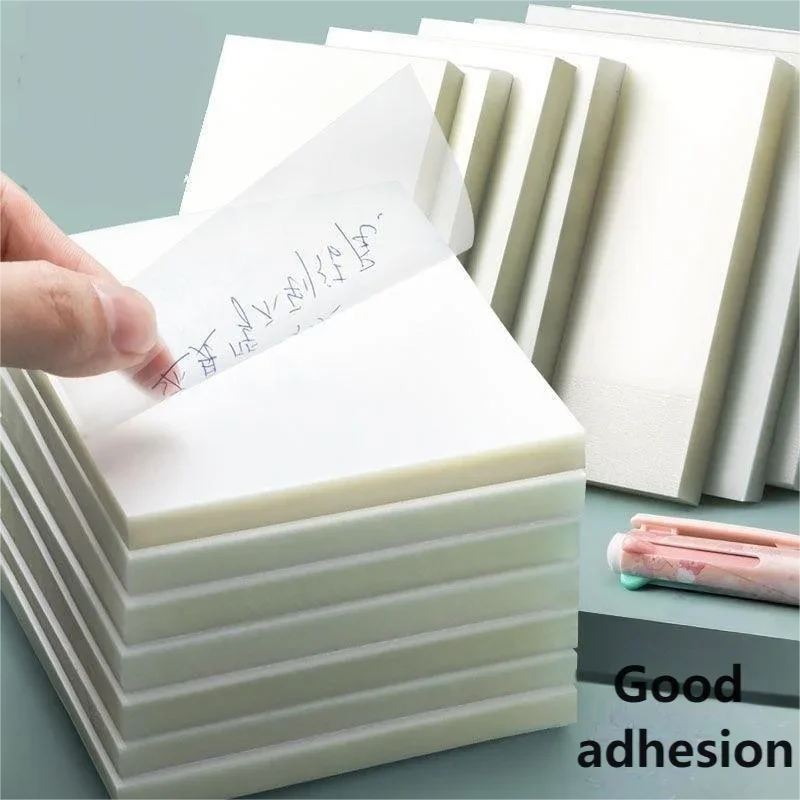 Waterproof PET Sticky Notes Transparent Creative Korean Ins Style Memo Pads for Study Office School Supplies