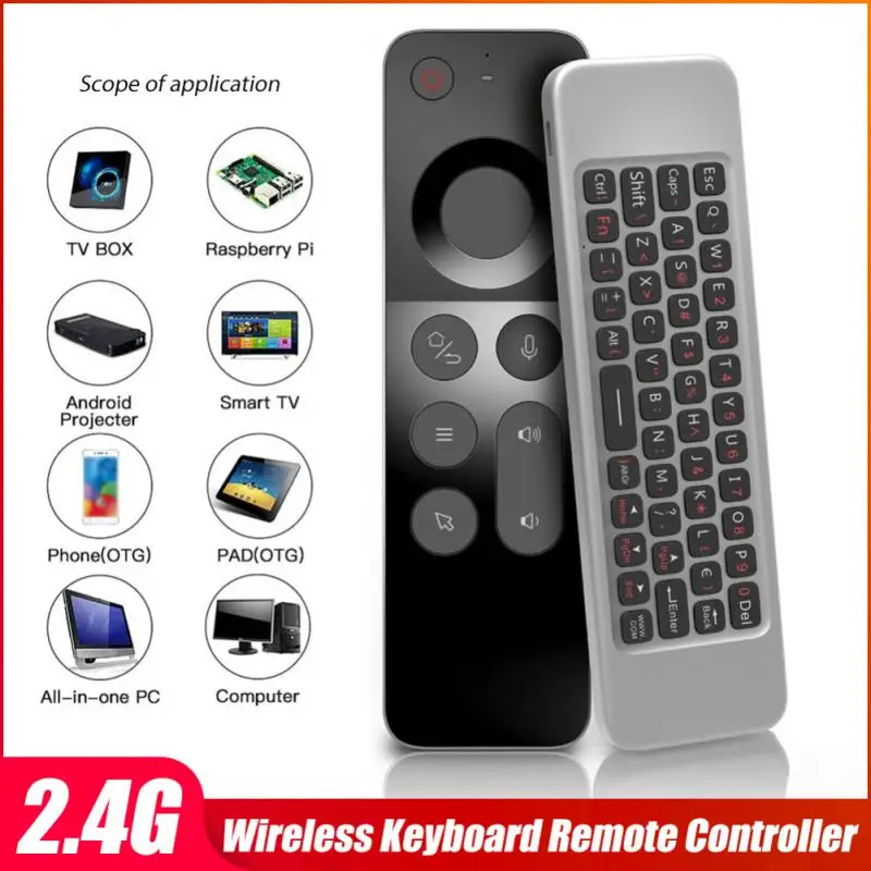 Kebidumei 2.4G Wireless Voice Air Mouse Remote Control Mini Keyboard For smart home remote switch TV Video For Android Win