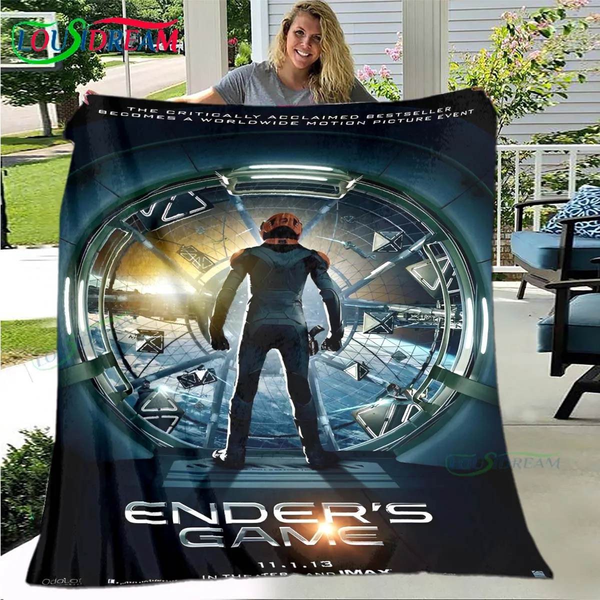 

Film E-Ender's Game Soft Blanket Sports Living Room Bedroom Sofa Bed Blanket Gift Travel Office Lunch Break Blanket