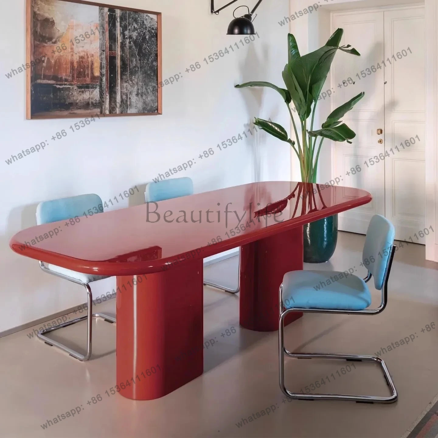 

yj9 Light luxury living room desk minimalist dining table negotiation studio conference table