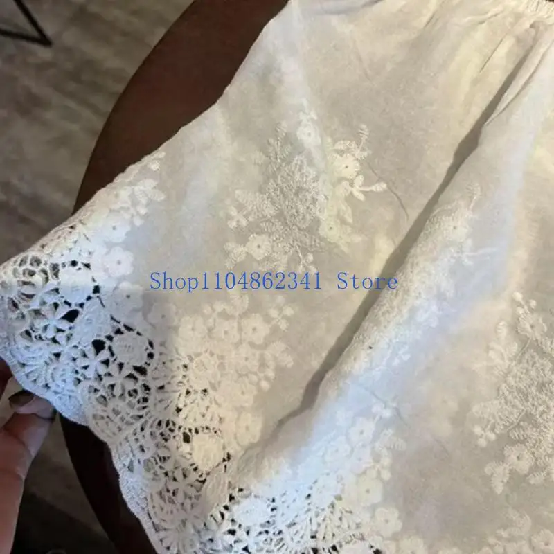 

5asd Adjustable Layering Fake Top Mini Skirt Lower Skirt White Shirt Extenders Half Length Skirt Underskirt Gifts