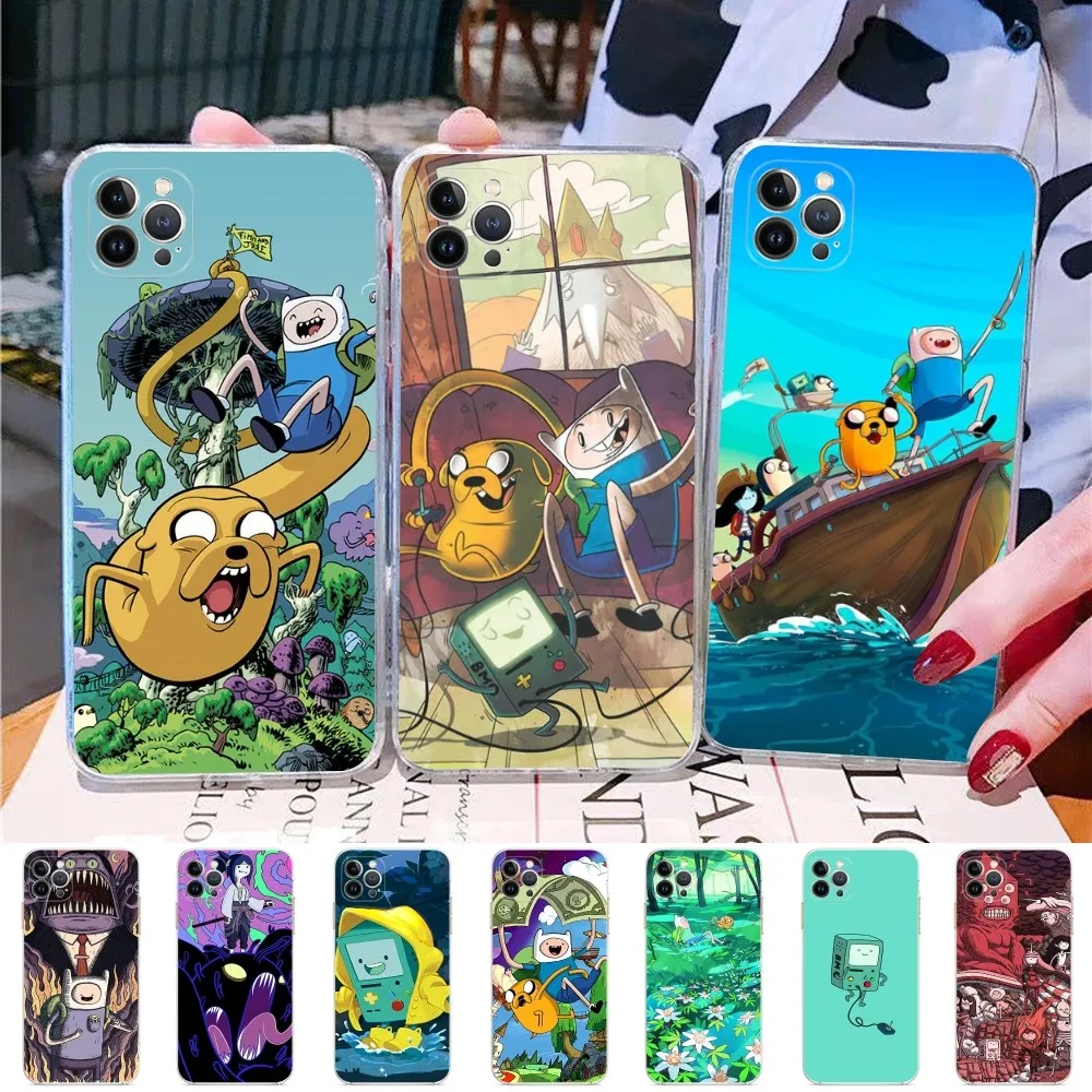 Cartoon A-Adventure_Time Phone Case For iPhone 15 14 11 12 13 Mini Pro XS Max Cover 6 7 8 Plus X XR SE 2020 Funda Shell