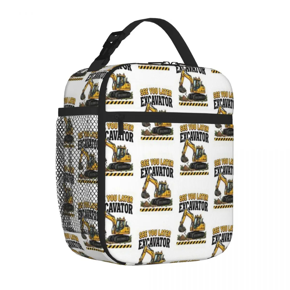 Hot Sale See You Later Excavator - Funny Construction Vehicle Kids Ruffled Lunch Tote Safari Lunch Adult Lunch Bag