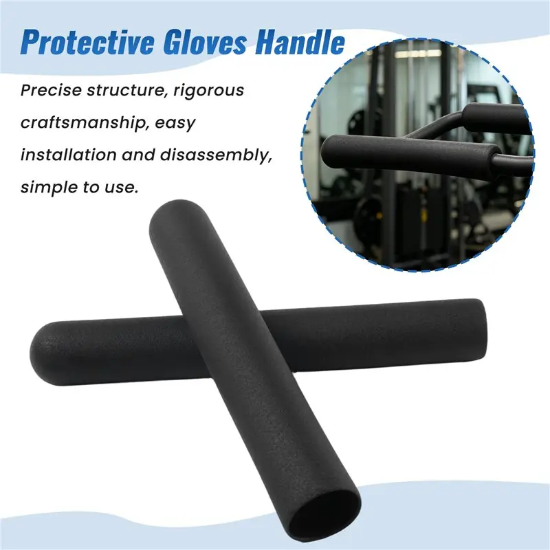Superior-2Pcs Gym Equipment Grips Gym Accessories Fitness Equipment Grips Parts Inner Diameter 25 Tube Thickness 2Mm