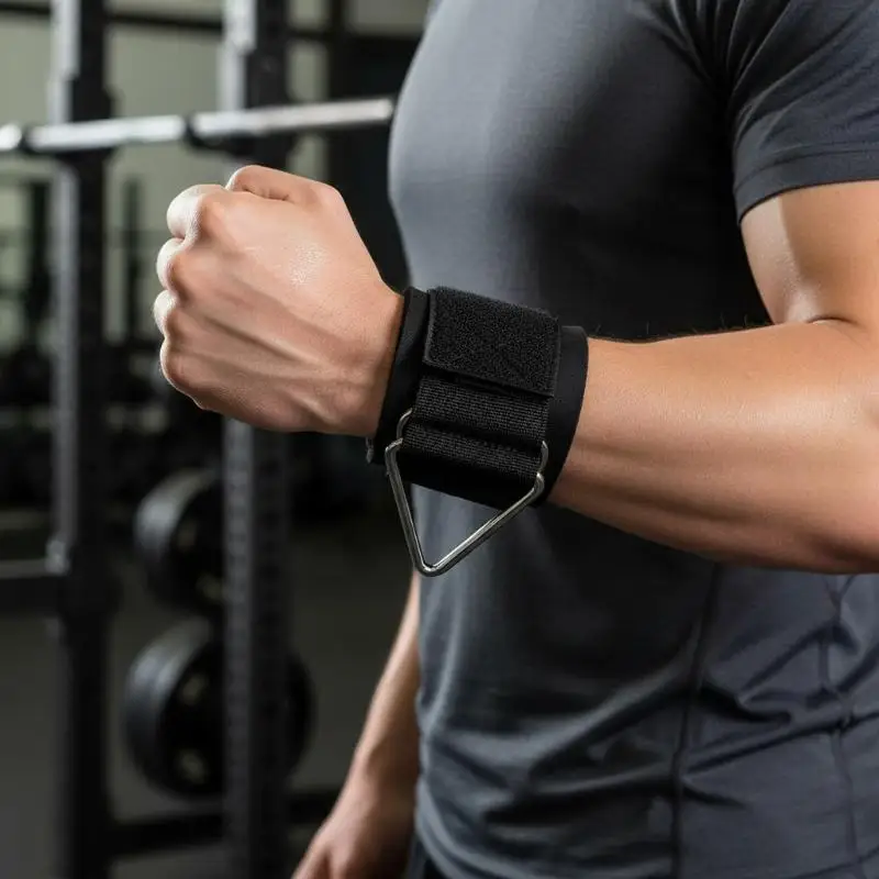 Picture 7: Weightlifting Fitness Wristband Adjustable Strap for Cable Machine Durable Support Pull Ups Gym Workout Band