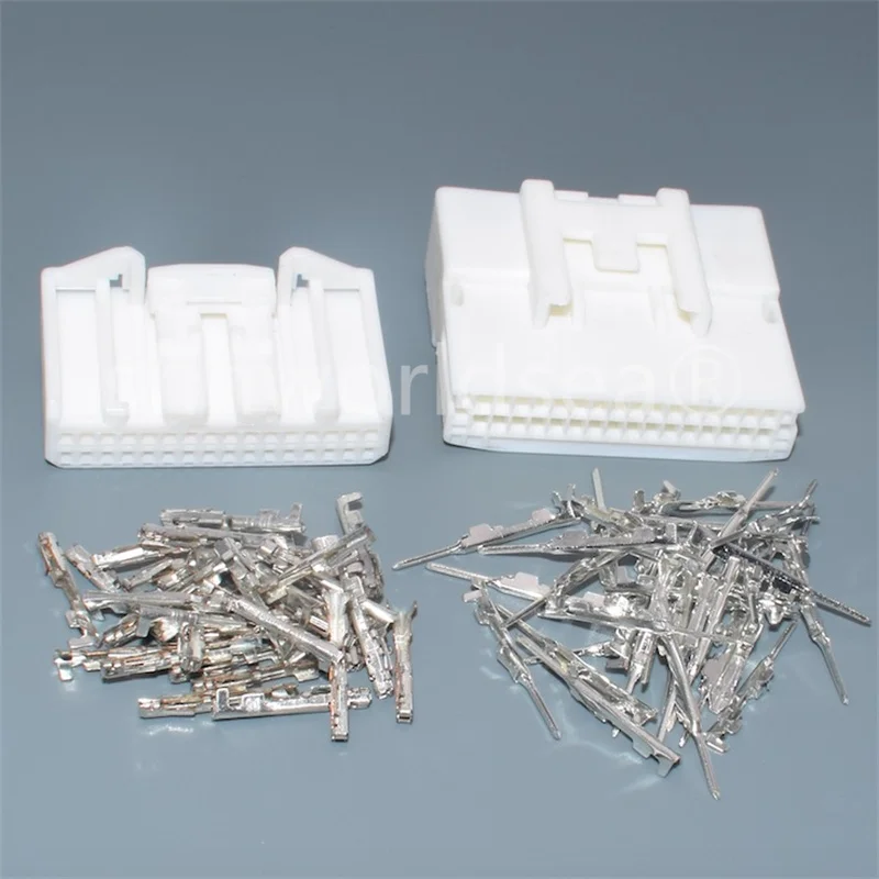 Shhworldsea 32 دبوس 0.7 مللي متر سيارة أنثى ذكر موصل التوصيل الإسكان المقبس دون محطة 1318747-1 لنيسان #1