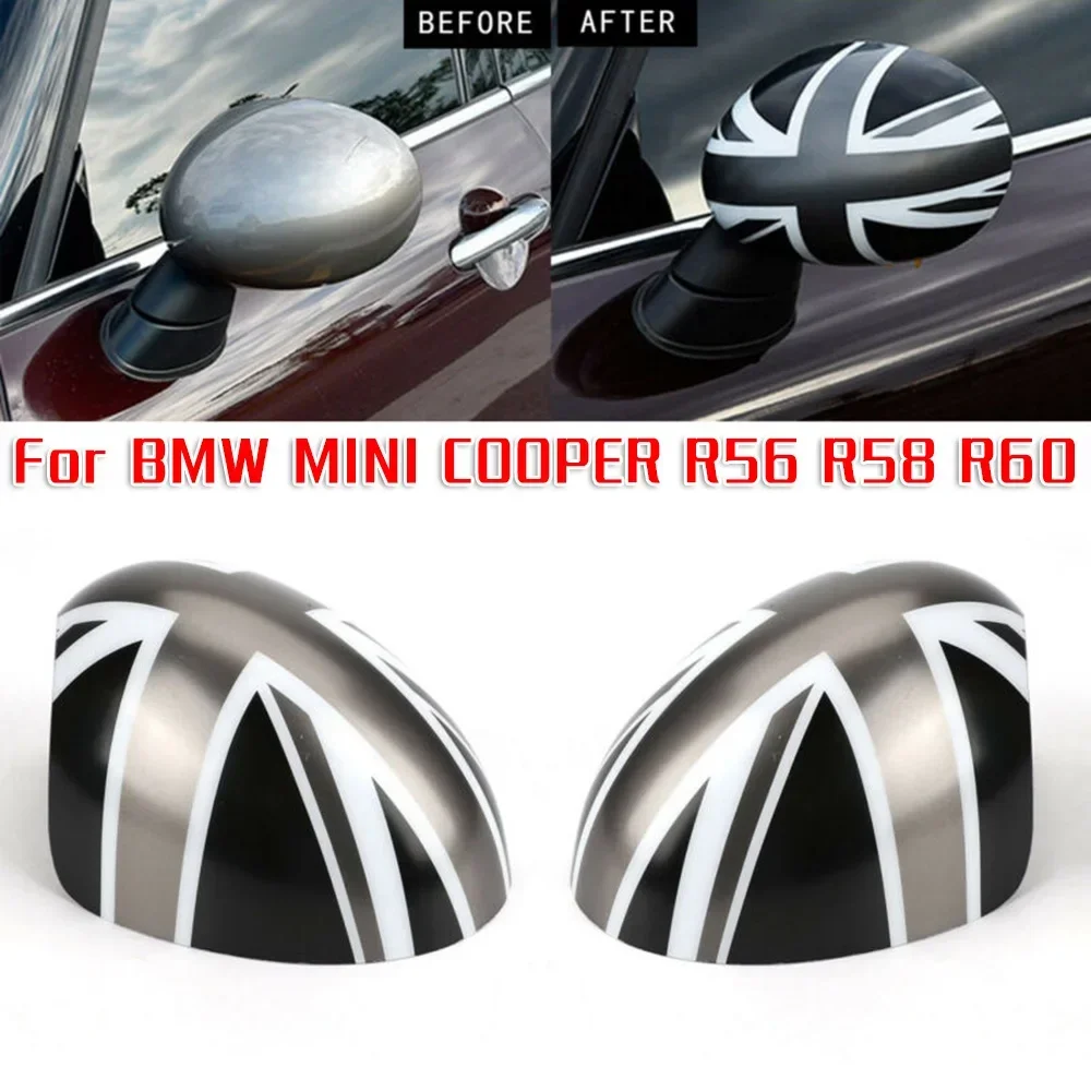 1 Pair Manual Fold Wing Mirror Cover Cap For BMW MINI COOPER R56 R58 R60 Door Rear View Mirror Covers