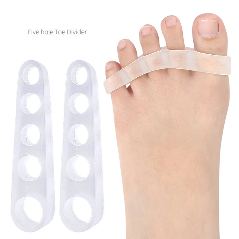 1 Pair Toe Separator Correction Hallux Valgus Corrector Silicone Orthopedic Hammer Separator Straightener Foot Care Tool