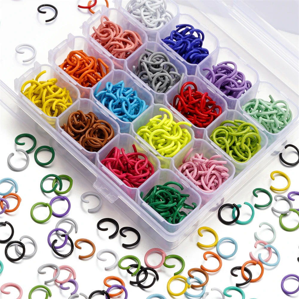 100Pcs/Lot Colorful Metal Open Jump Rings Split Jump Ring Connector For DIY Necklace Jewelry Making Finding Accessories Supplies
