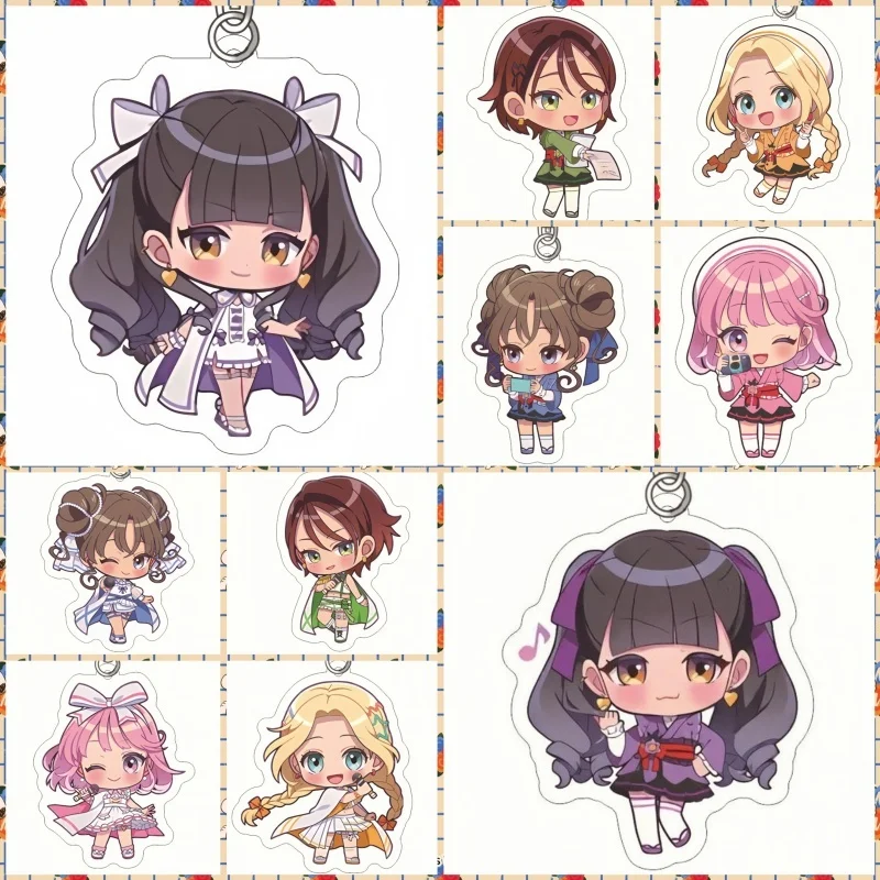 Anime Maebashi Witches MAI YUINA AZU CHOCO KYOKA Cosplay COSTUME Acrylic Key Chains Keyring Prop Xmas Gift