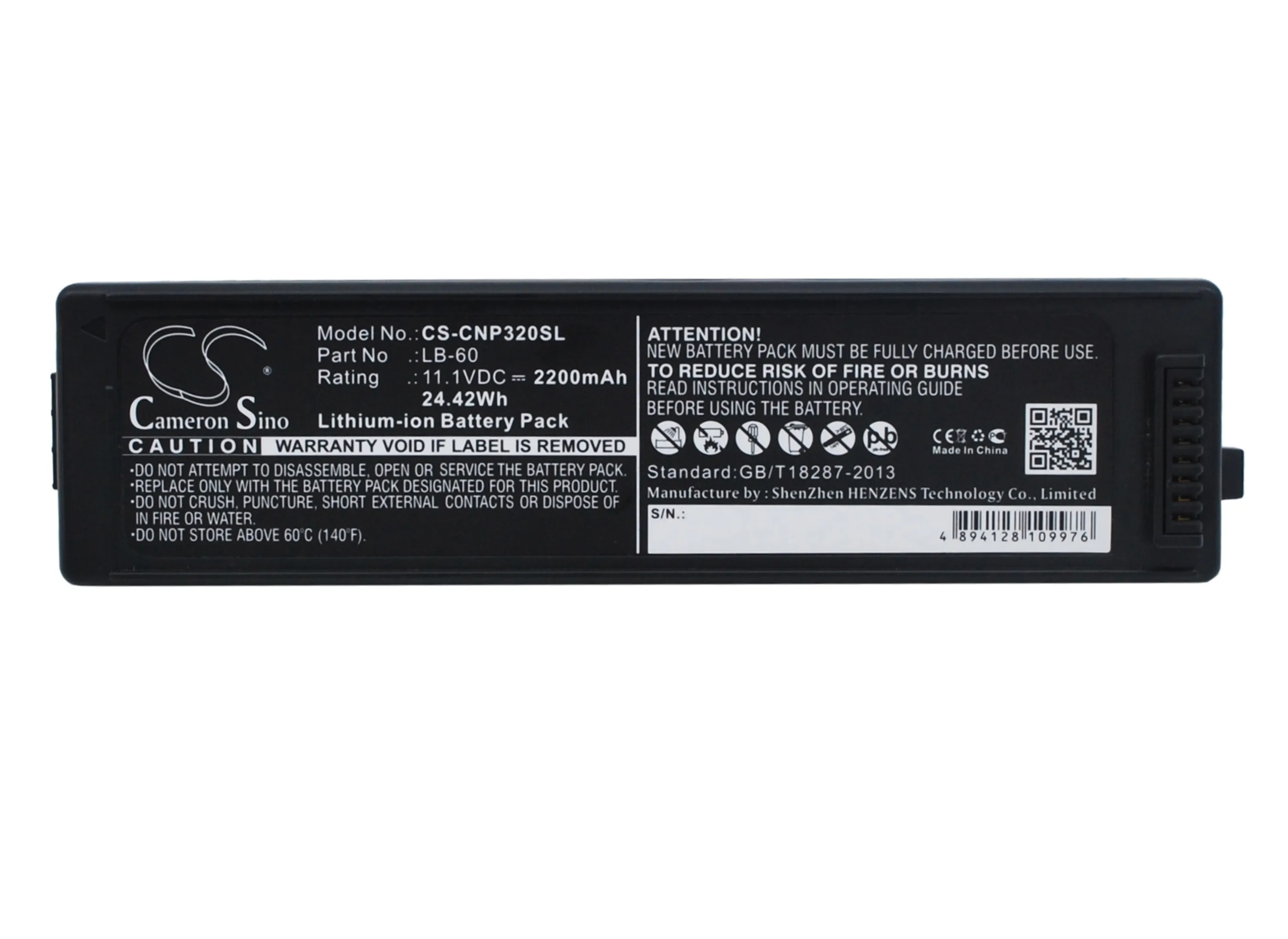 Li-ion Printer Battery for Canon,11.1v,2200mAh,LK-62 PIXMA iP100 PIXMA iP100 min,LB-60 2446B003 K30274 QK1-2505-DB01-05