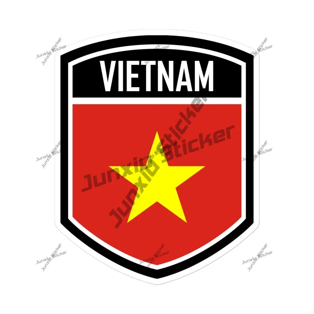 

Vietnam Flag Stickers waterproofing Decorative High-Quality and Durable Emblem Decals Accessories for the Car Exterior Decal PVC