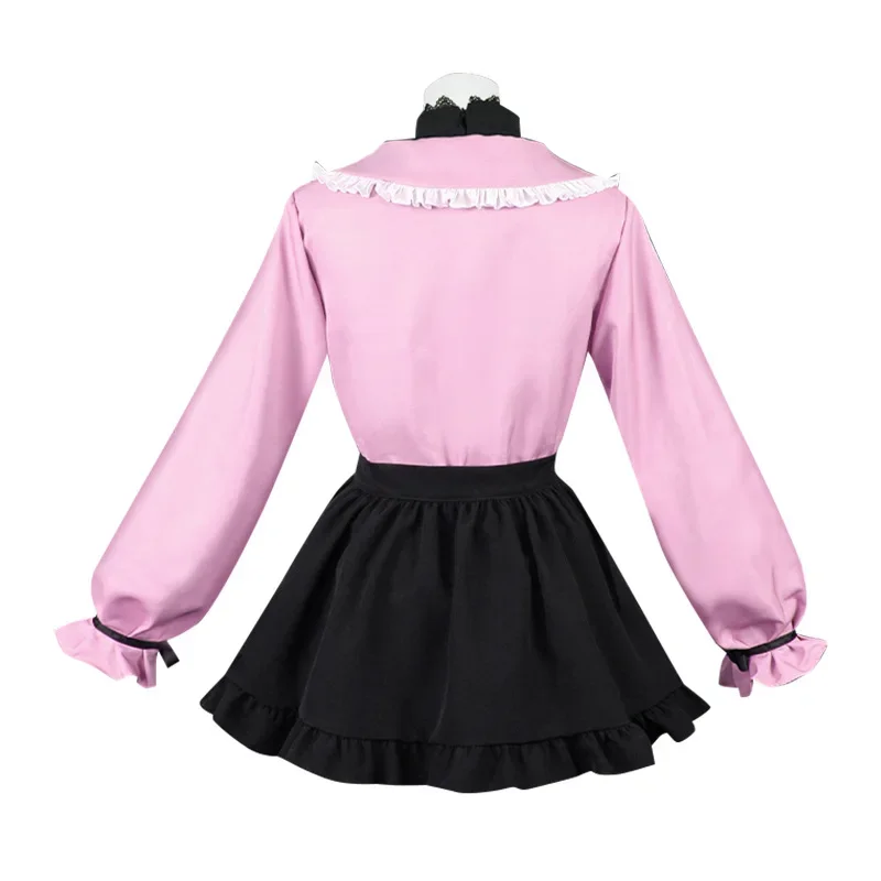 Perruque Anime de Vampire, Accessoires Cosplay, Robe Kawaii Rose Trempé, Uniforme d'Halloween pour Bol