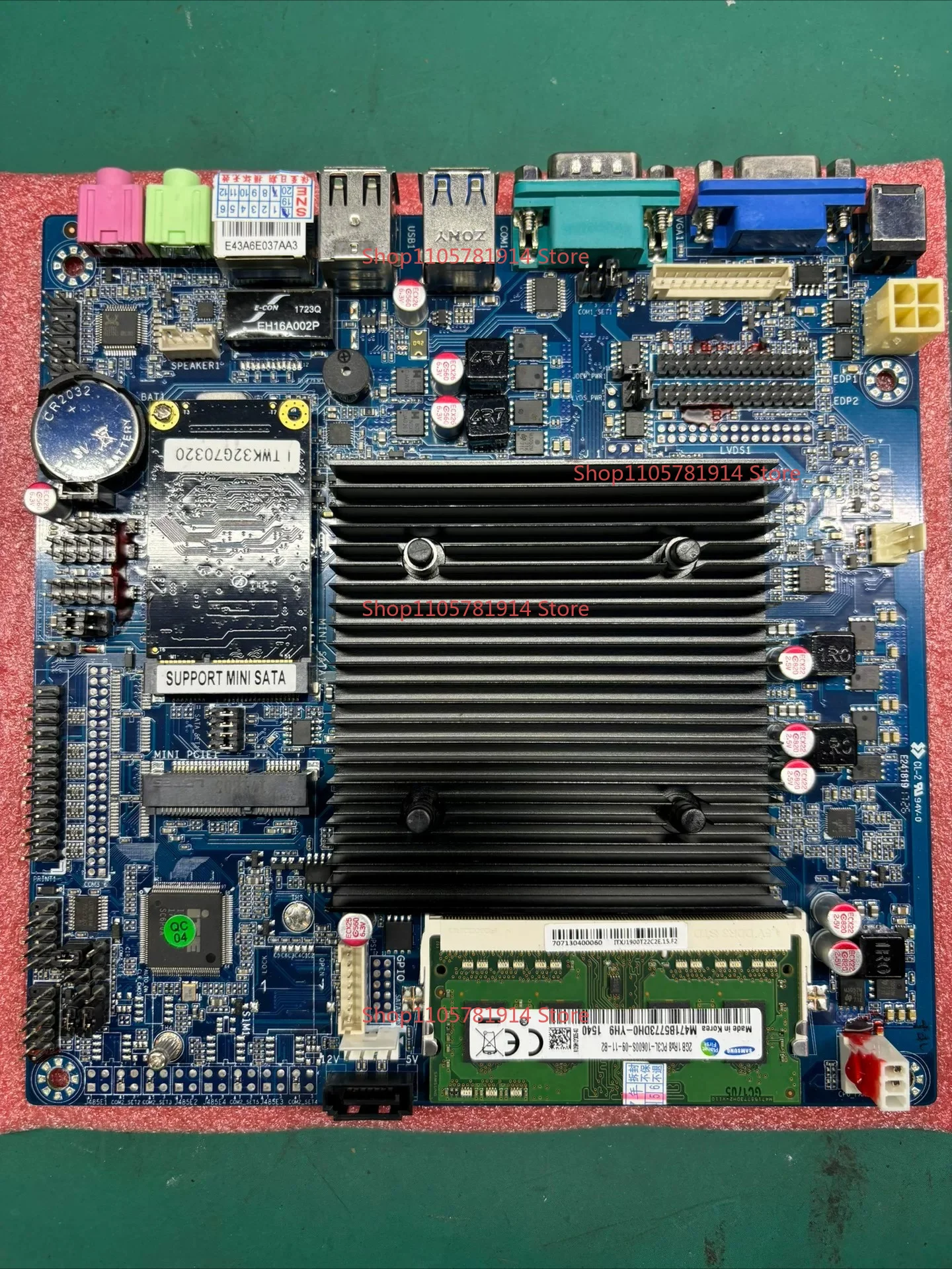 For ITX-J1900T22C2E, J1900 Industrial Control Cash Register Main Board, Built-in Dual EDP + Serial Port + Parallel Port + 3 USB