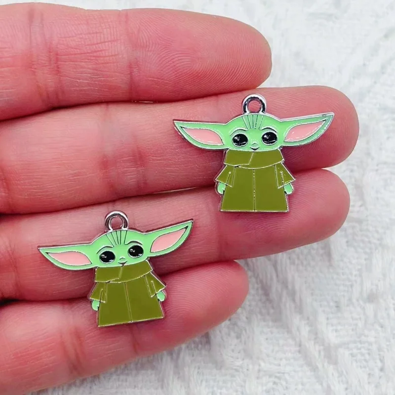 10pcs Cartoon Anime Charm Jewelry Accessories Enamel Necklace Earring Pendant Diy Making Supplies Alloy Metal