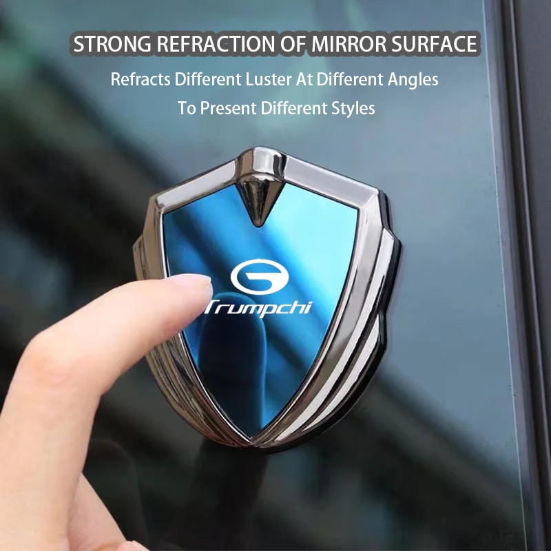 For GAC Trumpchi GS4 Plus GS8 GS3 GA5 M8 M6 PRO EMPOW55 EMKOO interior Accessories Car Body Metal Shield 3D Emblem Sticker Badge view 3