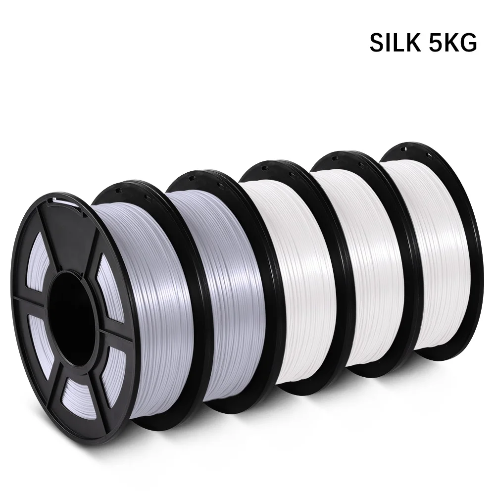 Sunlu Pla + Zijde 3D Printer Filament Pla 5Kg 1.75Mm Rol +/-0.02Mm Toleranties geen Bubble Filament Gratis Schip Uit Eu Magazijn