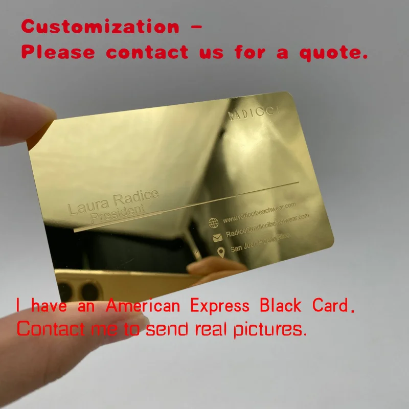 

custom.DU Mirror Silver Qrcode Stainless Steel Metal Business Cards