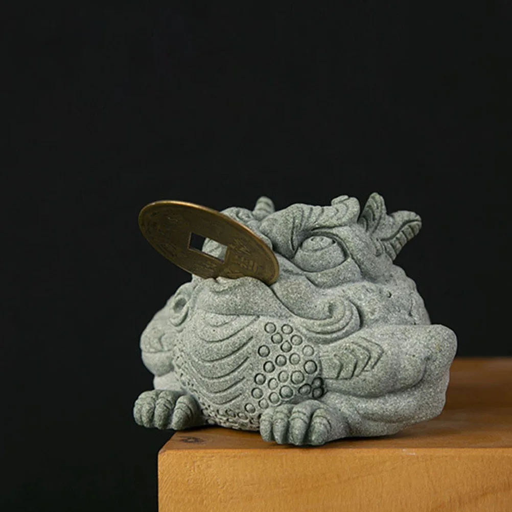 

Toad Statue Green Sandstone Tea Pet Fish Tank Desk Decor Asian Lucky Money Decoration Tea Pet Chinese Statue Toad Gifts